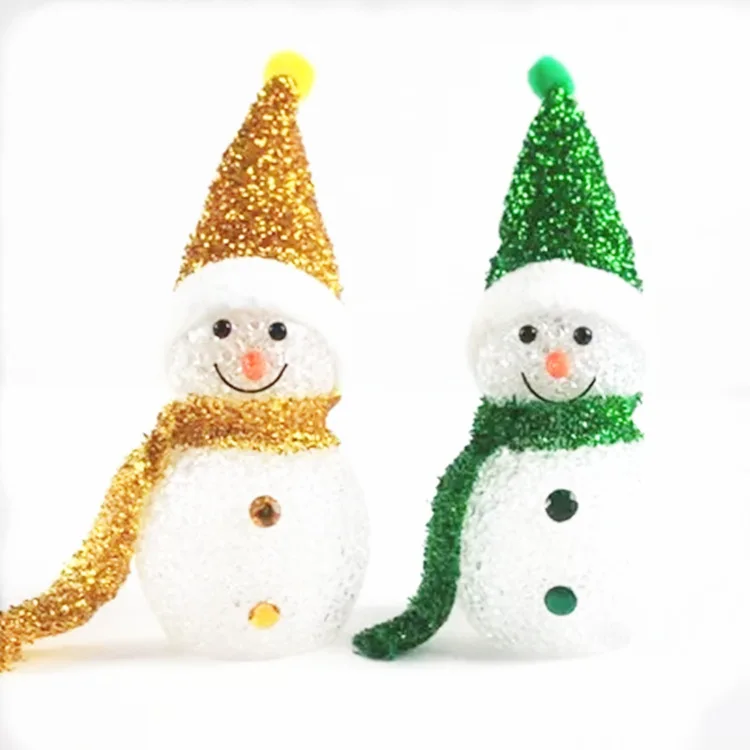 Light Up Cheap Christmas Glitter Snowman Gifts Toys Flash Led Toy Christmas Gifts Decoration Promotion Led Christmas Snowman