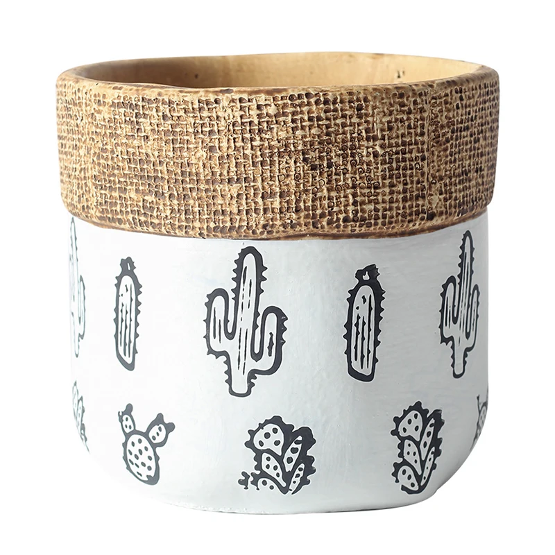 Nordic Style Bag-Shape Cement Planters Green Plant Potted Art Fashion Small Concrete Flower Pots for Home Garden Decoration