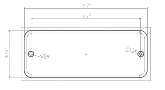 bus tail light 10inch three colour LED combination STT backup turn signal tail lamp light