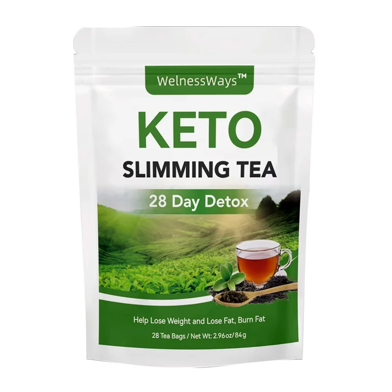 Organic 28 tea bag packaging Herbal Fit Detox Cleanse Slimming Keto Burn Tea Bag Pack Helps in Weight Loss and Fat Burning