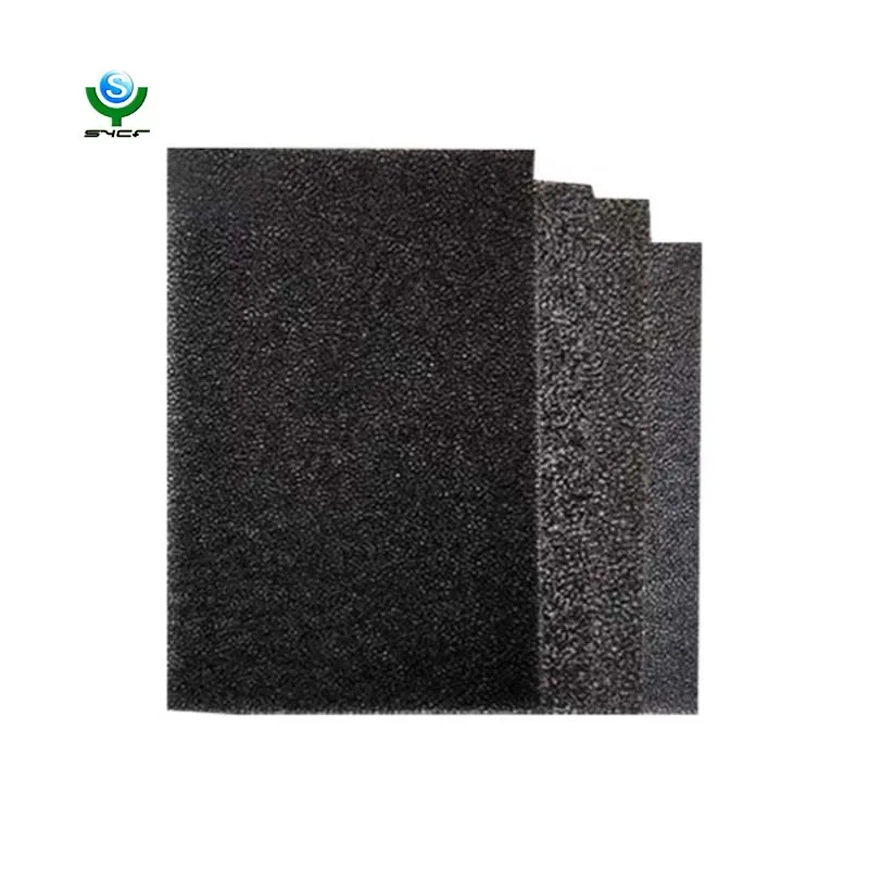 Hot sales Wholesale custom high density activated carbon sponge filter flake aquarium wastewater treatment