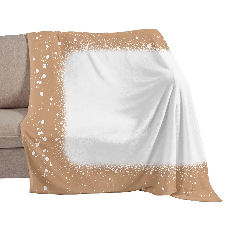 Lancoda 20 Colors Flannel 50 by 60 inch Faux Bleach Sublimation Blanket