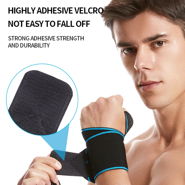 Long Stretching Elastic  Sport Fitness Workout Wrist  wrap  Body Building Powerlifting Weight Lifting Wrist Straps for Men Women