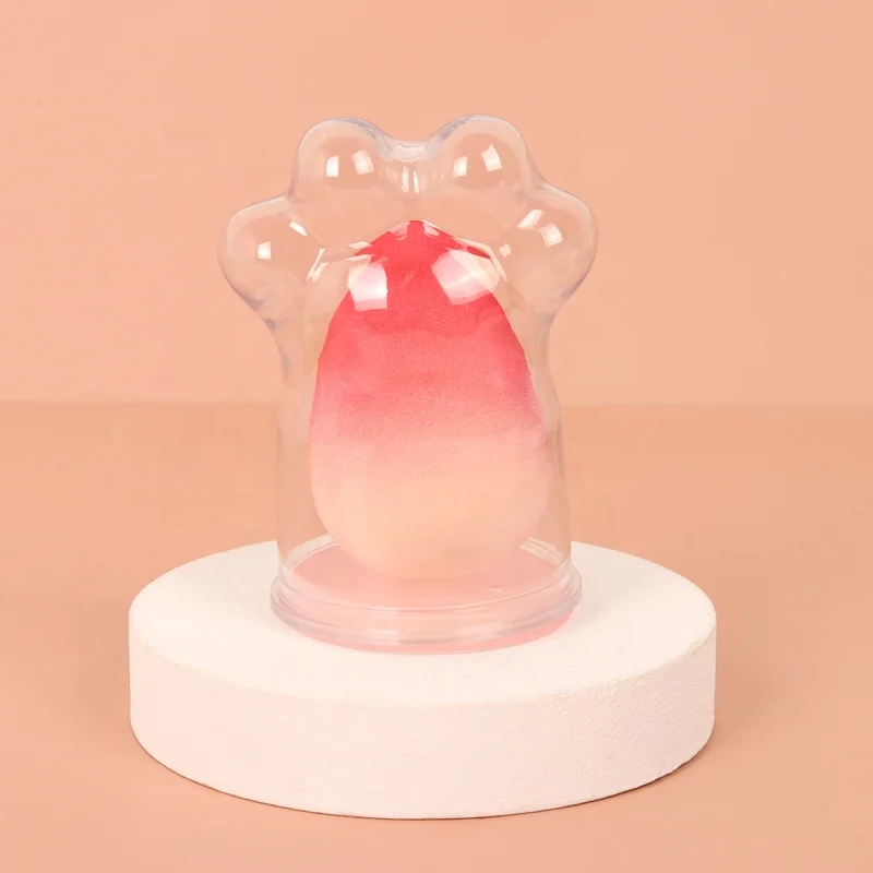 Gradient Color Water Drop Custom Logo Face Egg Beauty Latex Free Private Label Puff Blender Wholesale Makeup Sponge Packaging