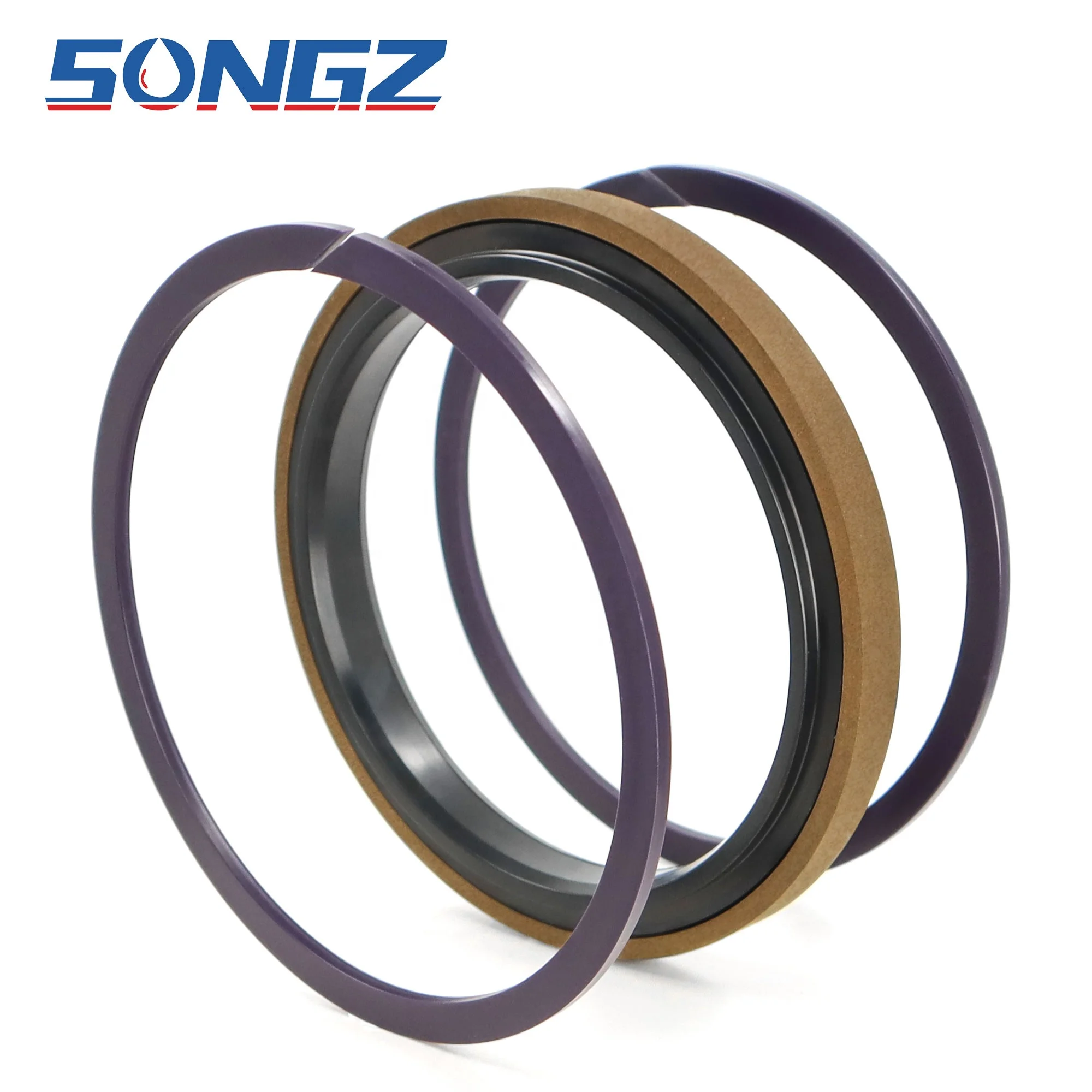 Excavator oil seal piston seal SPGW PTFE+NBR material sealing ring 130*107*15.5