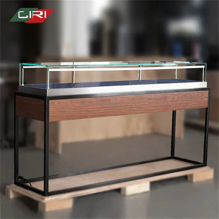 CIRI Custom Retail Shop Luxury Wood Show Jewellery Kiosk Other Commercial Furniture Showcases Jewelry Display Case Glass Cabinet