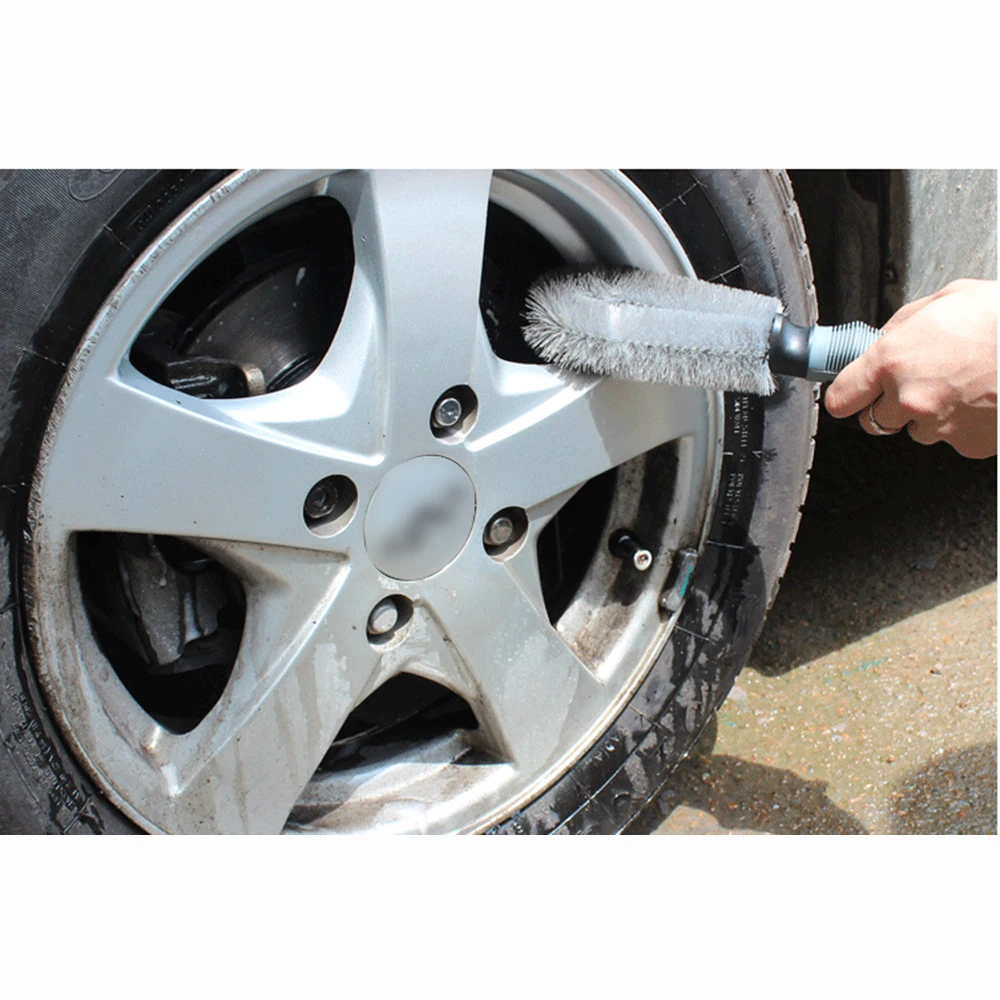 Car Wash Brush Extendable Ice Scraper Snow Foam Sponge Brush soft bristle dashboard soft hog boar hair car detailing brush