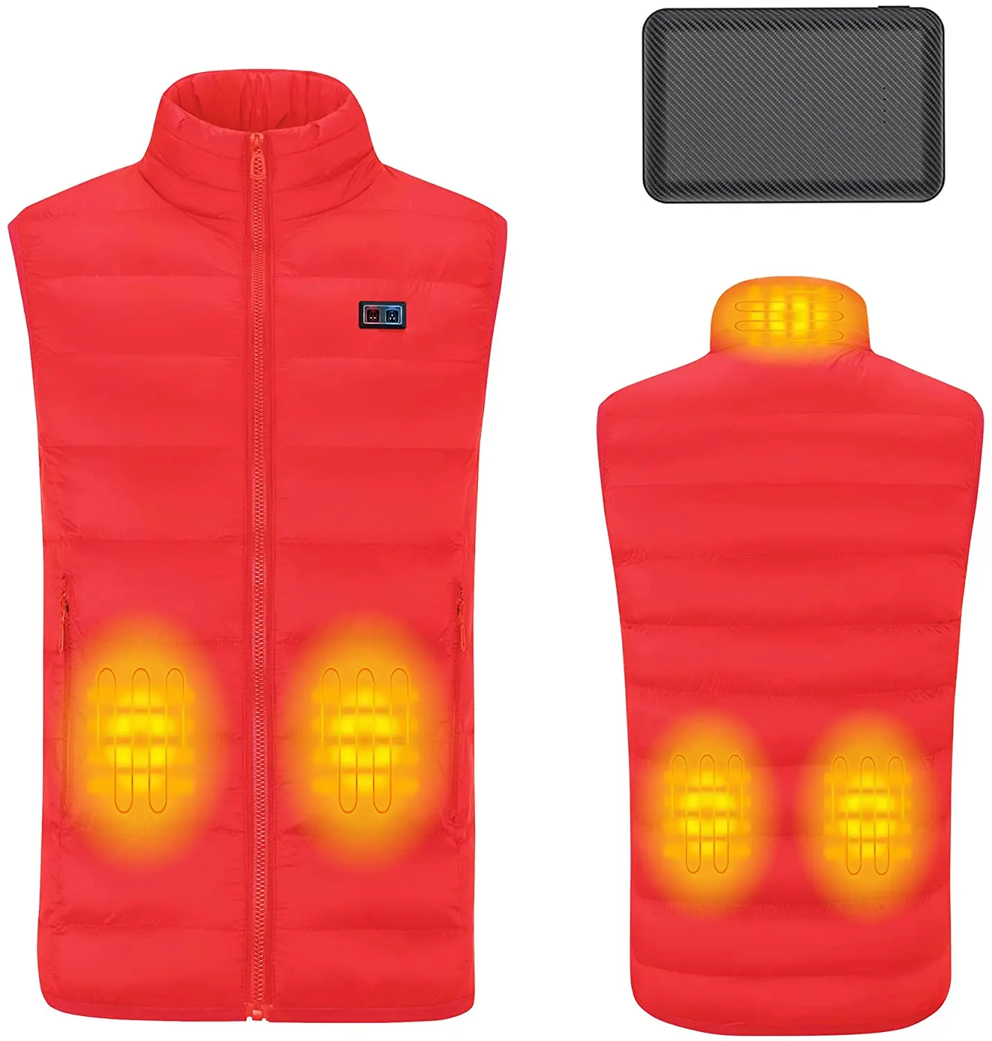 Warm 3 Levels Adjustable Temperature Mens Heated Vest Smart Heating Eco Friendly Cotton Vest Dual Switch Heated Battery Vest
