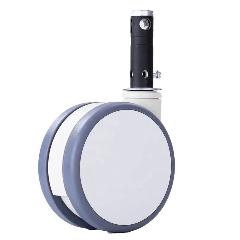 5-inch central control medical double-piece universal caster mute wheel medical bed wheel