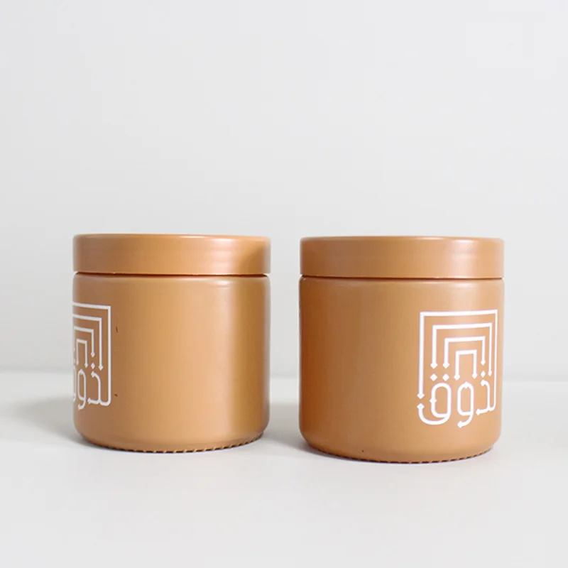 Customization Personal Skin Care cosmetic jars Elegant Logo Printing frosted Round Cream Glass Jar 50ml 100ml 150ml 200ml