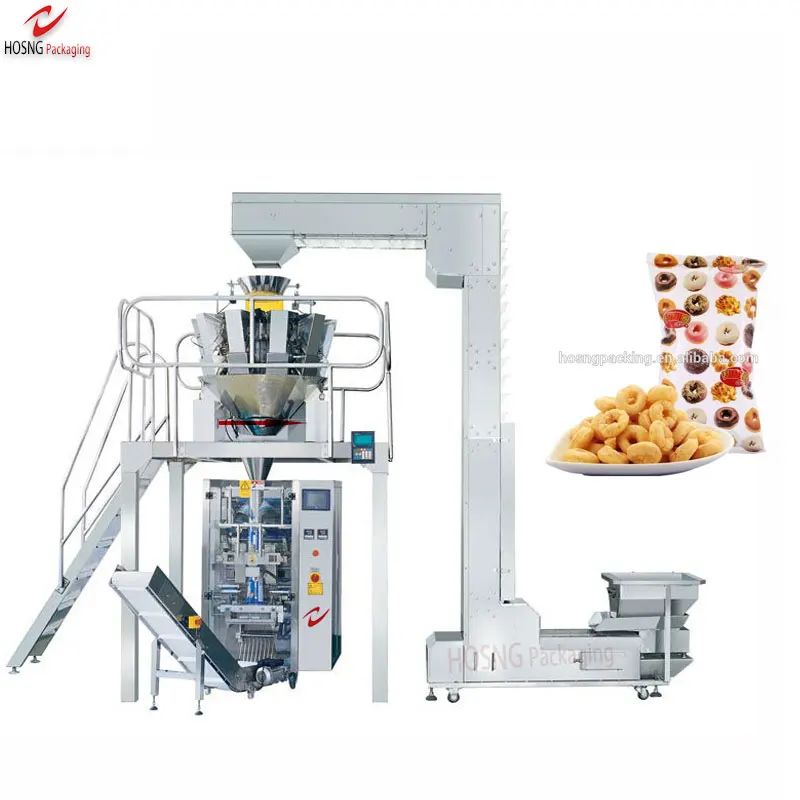 VFFS 420 2 4 10 14 20 Multi Head weigher 0.6 1.6 2 2.5 4 litres bag size 5 to 12 inch width Z feeder conveyor packaging machine
