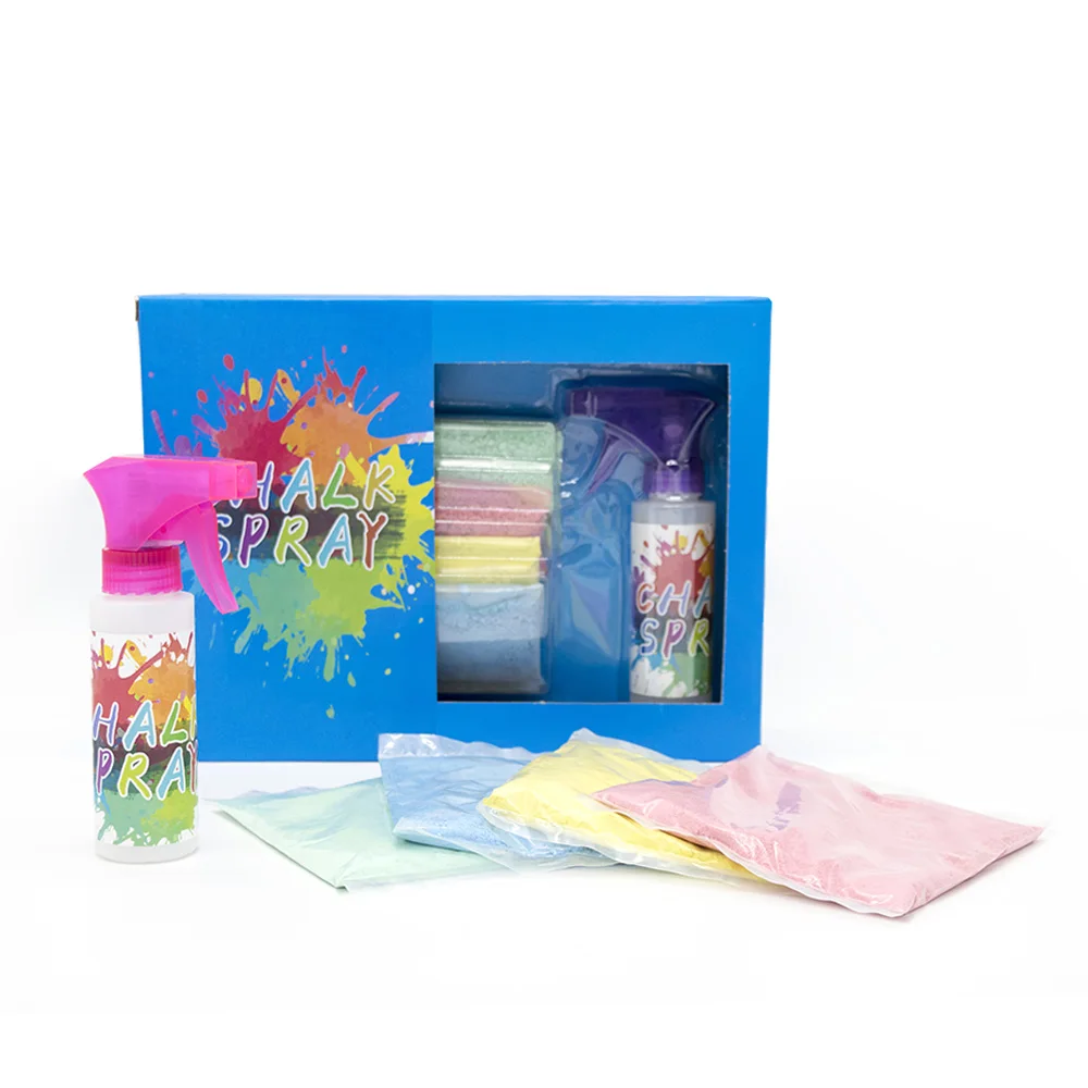 Multicolor Non Toxic Eco-friendly kids outdoor toy  Chalk Spray Set