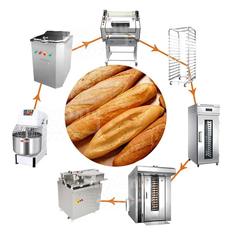 MY French Baguette Production Line Small Commercial Bread Bun Make Machine Automatic Complete Bakery Equipment