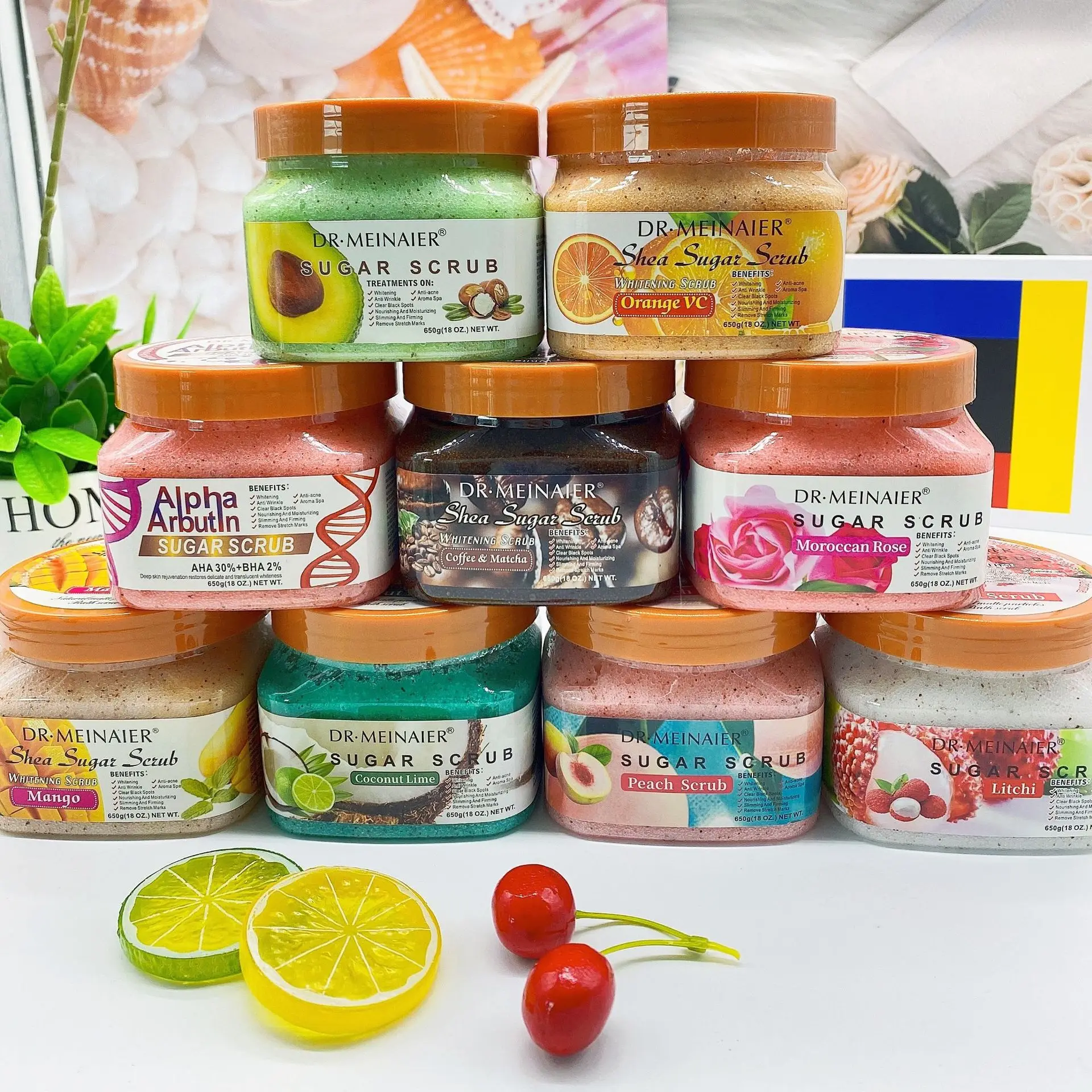 LOGO Customize Body Care Skin Exfoliator Lightening Candy Scrub Vegan Body Scrub