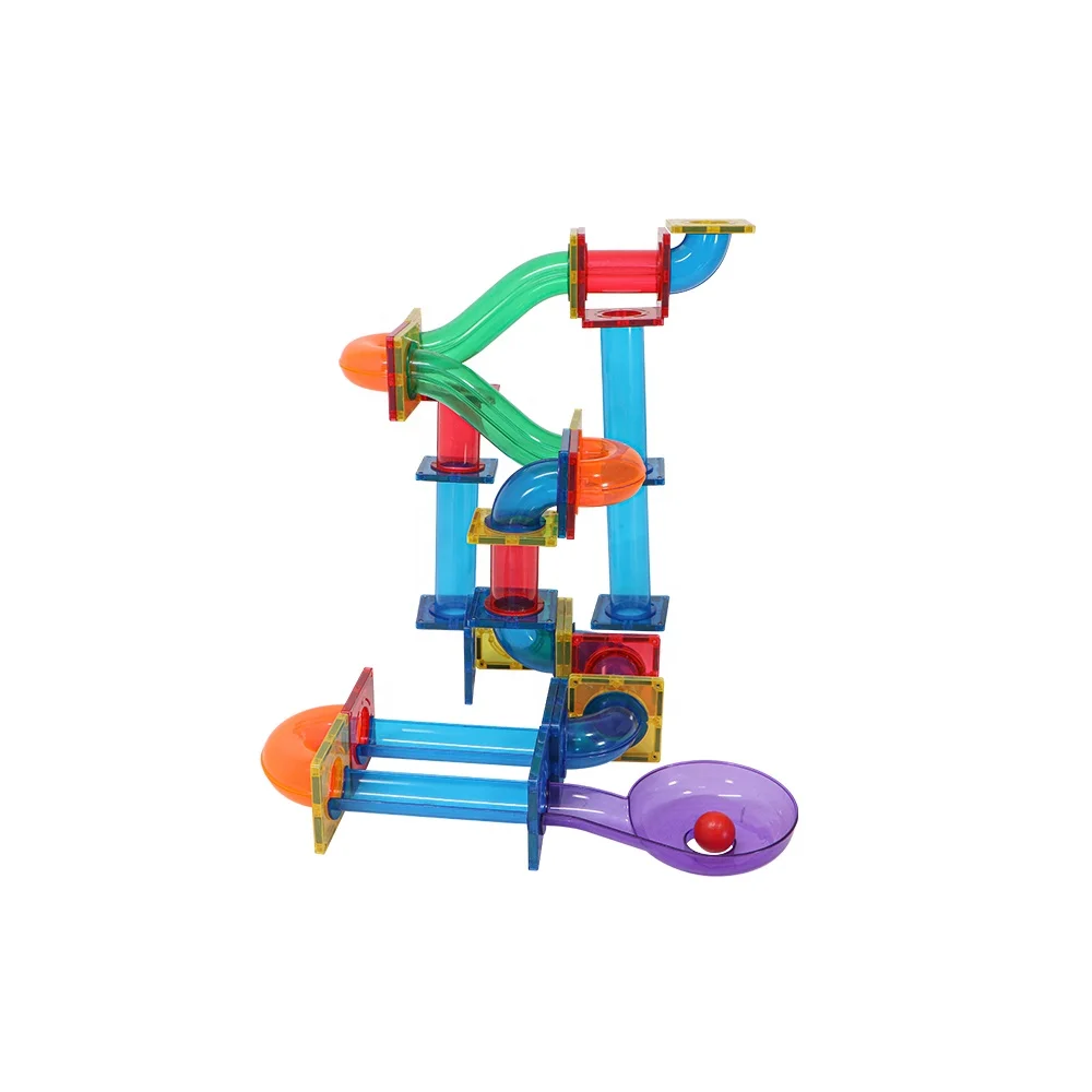 MNTL Stem Ball Kids Toy Magnetic Block Run 81pcs Run Track Marble New Plastic DIY Toy MODEL Toy Educational Toy ABS Block Set