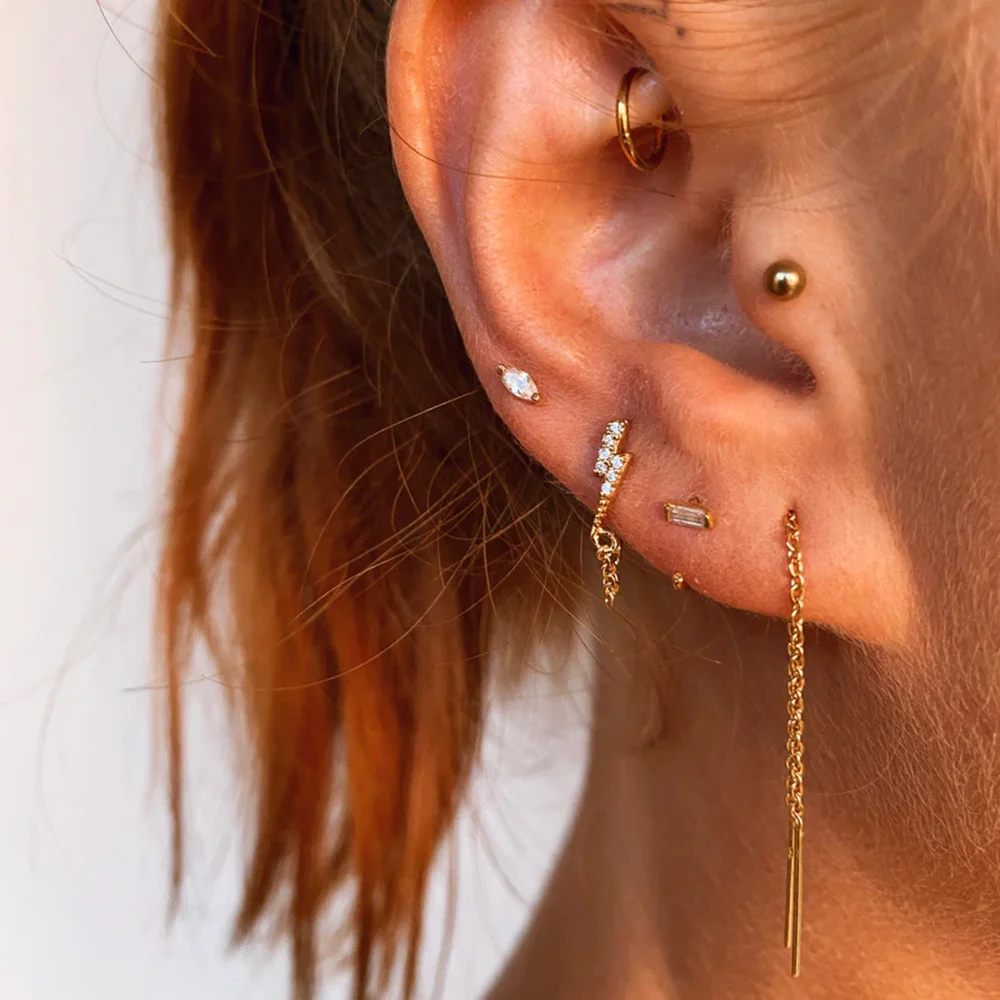Manufacturers set earrings female South Korean new fashion simple temperament joker long tassel earrings wholesale