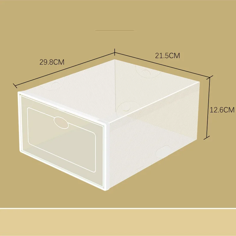 Wholesale Clear Plastic Larger Front Drop Flip Open Stackable Foldable Transparent Sneaker Organizer Shoe Boxes Storage