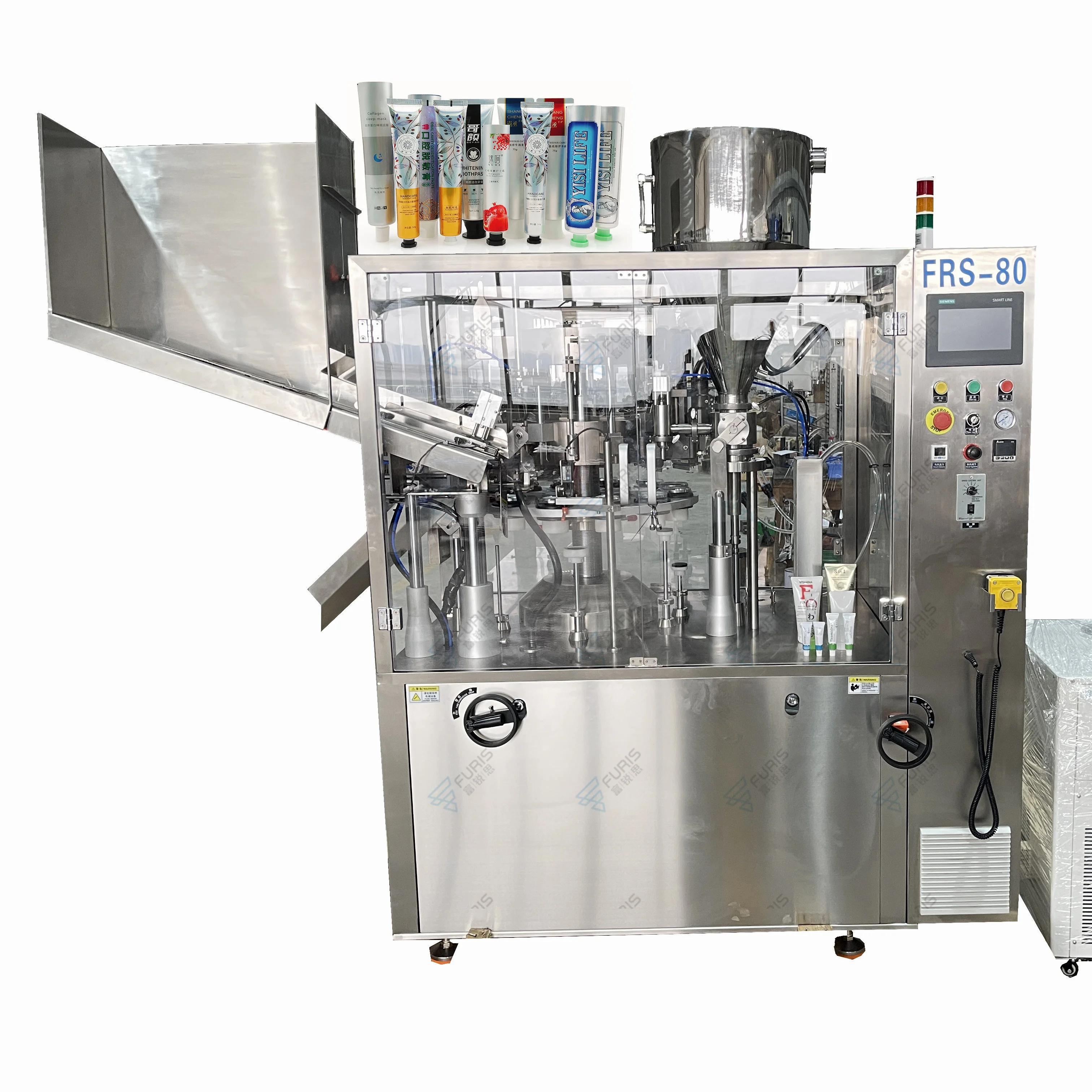 China High Speed Semi Full Automatic Cream Lotion Soft Alu Plastic Tube Filling And Sealing Machine Capacity 80 pcs per min near
