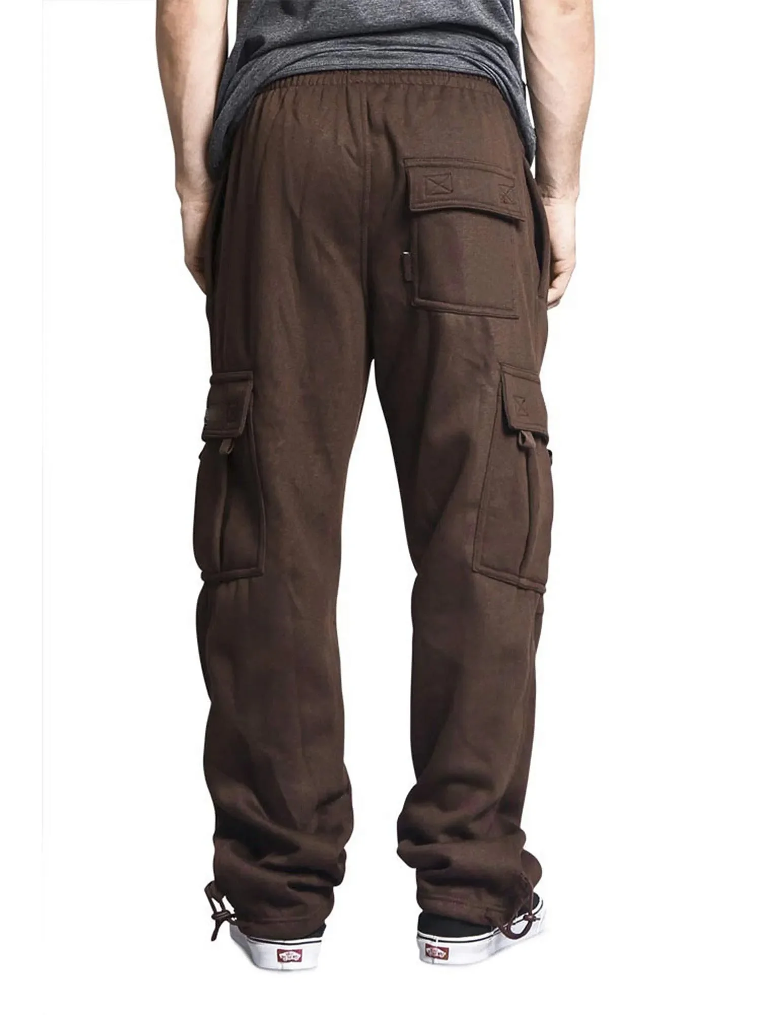 Custom Logo French Terry Trendy Streetwear Oversize Casual Sports Wide Leg Sweatpants Loose Baggy Cargo Pants For Men