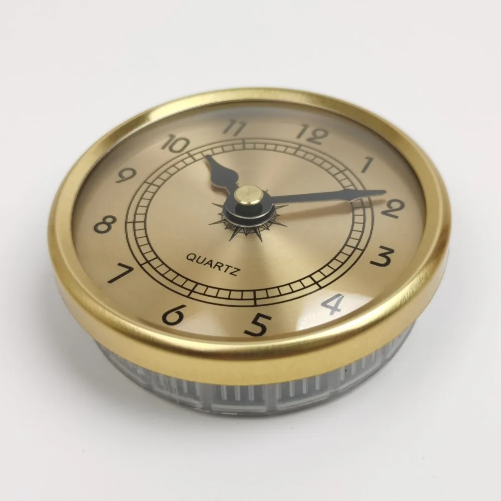 
70mm aluminum metal frame aluminum metal dial Ostar quartz clock movement clock fit up 