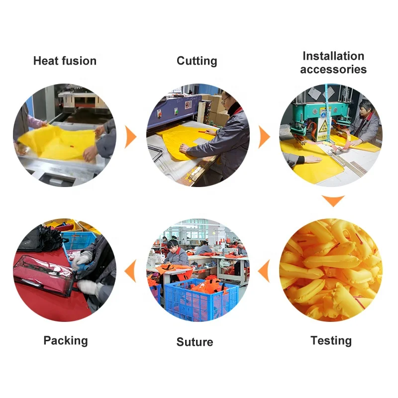 Double chamber Great buoyancy 275N CE certificate marinated airbag swim vest lifejacket inflat