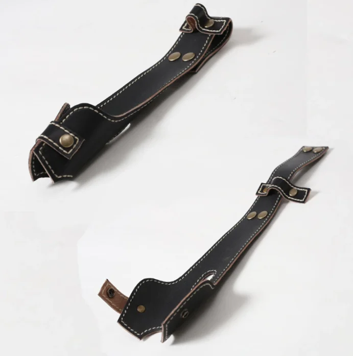 Outdoor Camping Fishing Leather Rod Holder Waist Belt Organizer Pole Inserter