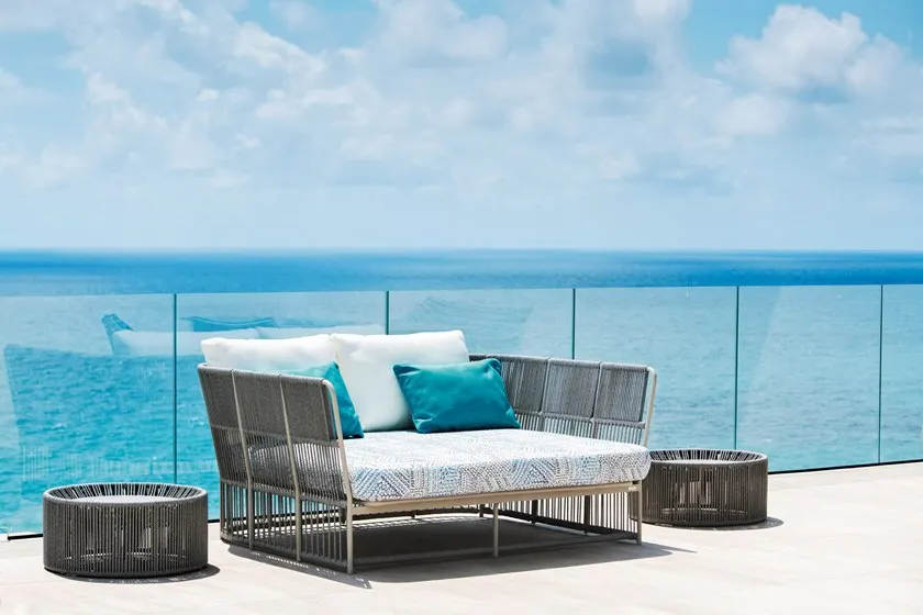 factory direct outdoor  wicker patio daybed round wicker rattan  day beds