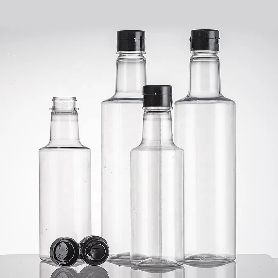 Factory wholesale 280ml 540ml plastic seasoning container Olive oil vinegar packaging empty soy sauce bottle