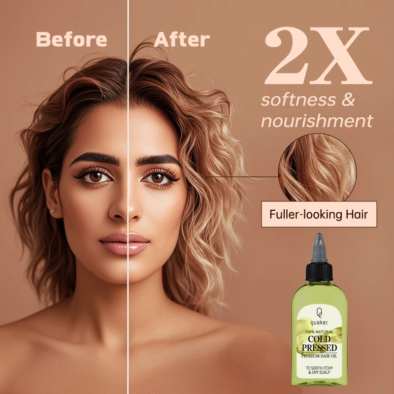 Qquaker Hair Regrowth Oil Cold Pressed Wholesale Pure Plants Essential Oil For Hair Growth