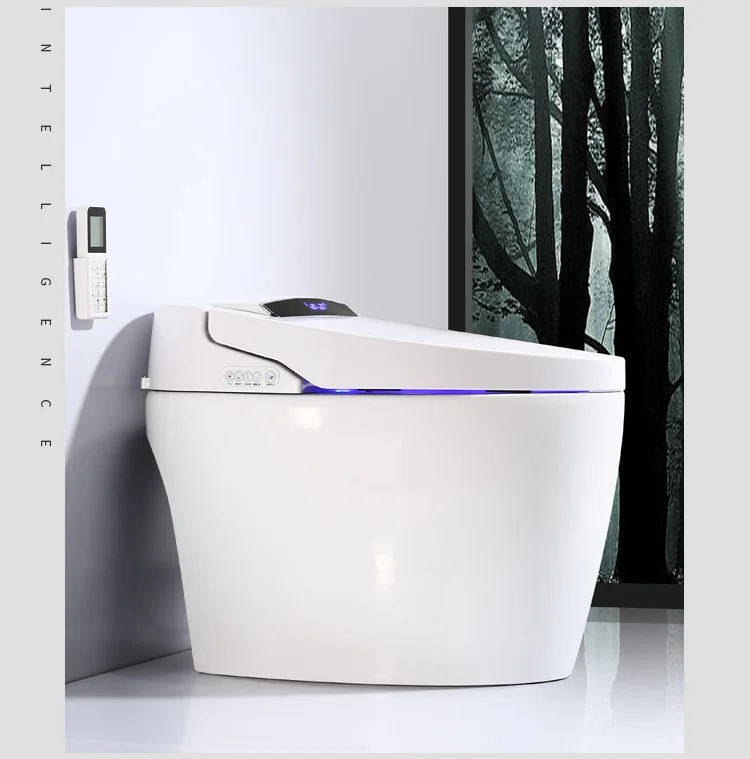 More Cleaning Mode Bathroom Floor Mounted Automatic Toilet Female Wash Ceramic Smart Toilet with Remote Control