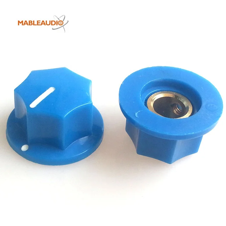 20X11.5mm 9F Metal Insert Plastic Round Potentiometer Guitar Knob