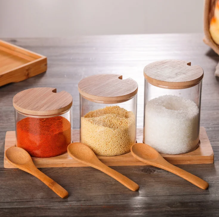 OEM manufacture clear high borosilicate glass canister with stainless steel lid glass jar