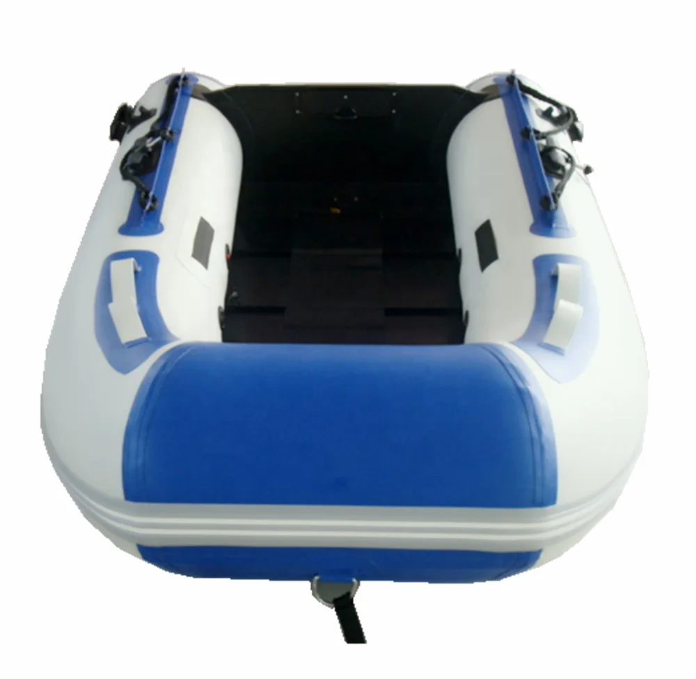 CE PVC 2.3m 230 inflatable white blue small fishing houseboat aluminum boat