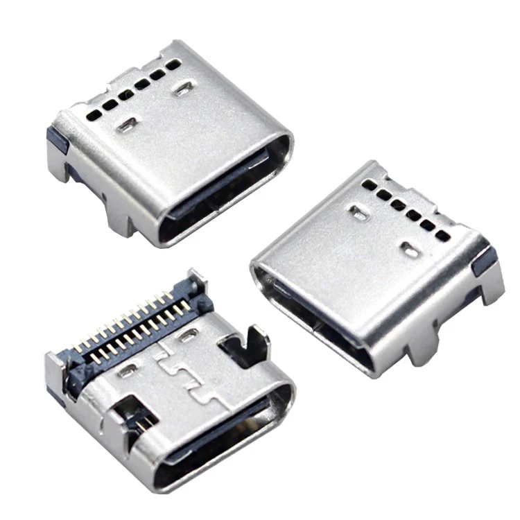 
Free Sample Male/Female Type-C 16p Plug 5A Smt/DIP PCB 3.1 Usb-C Mount Charging Jack 6p 24Pins 24p 16Pin Usb Type C Connector 