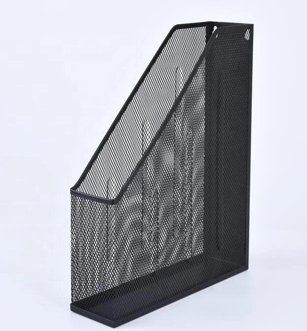 Hot sale desktop metal mesh magazine display rack / magazine stand