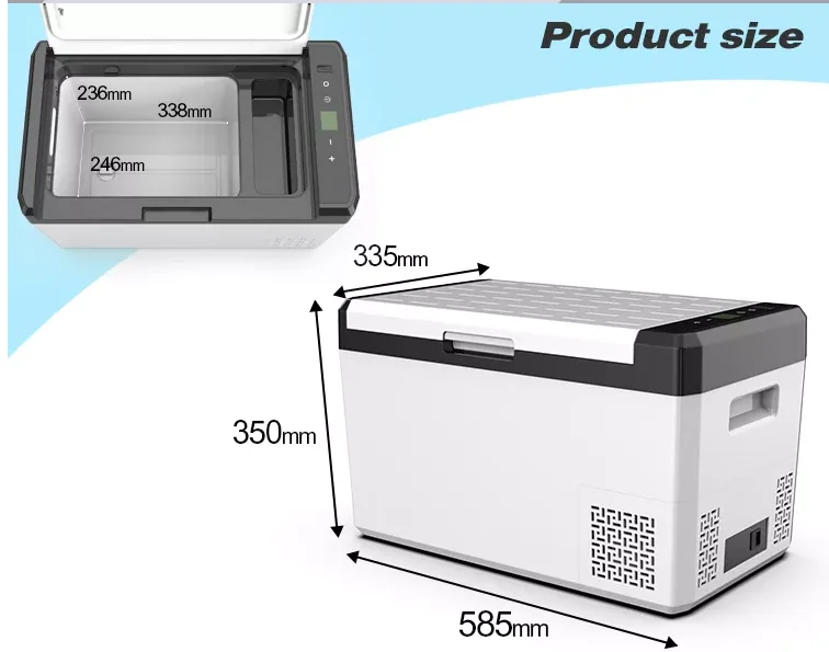 High quality 12V Fast cooling portable refrigerator freezer injection molding car freezer camping fridge for car/home dual use