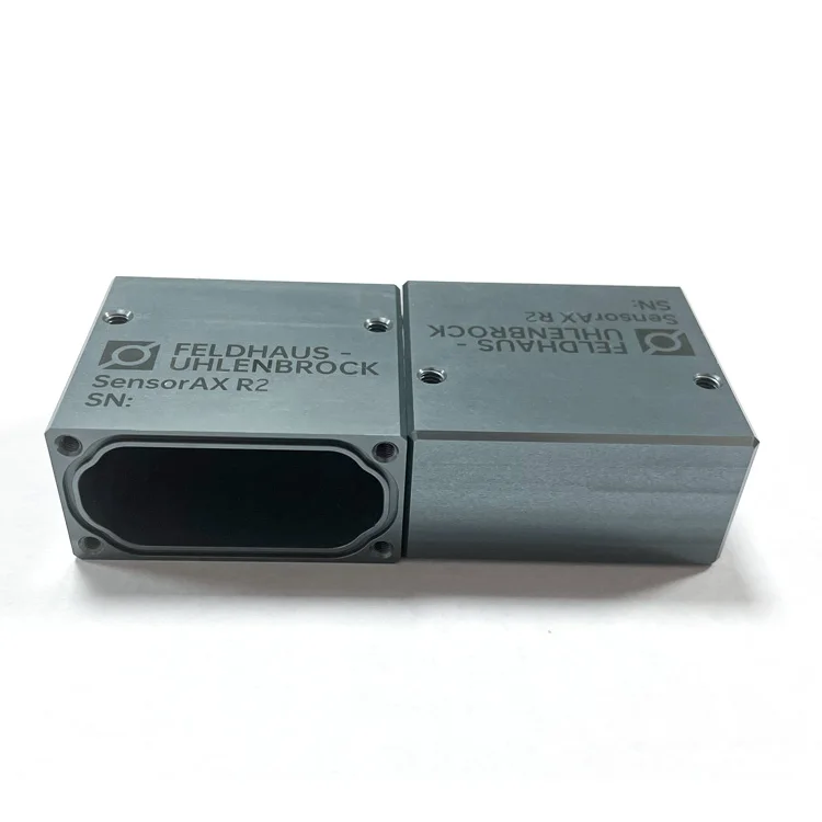 Precision machining grey anodized laser engraved CNC aluminum milling and drilling aluminum sensor box