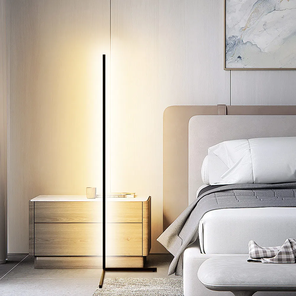 Ihomemix corner floor lamp modern floor lamps standing for living room with touch remote control