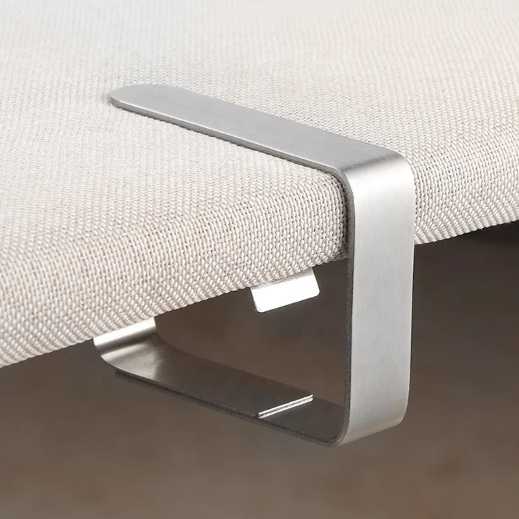 Amazon Top Sale Angular Desk Cover Clamp Stainless Steel Adjustable 2.8CM Calibre Table Cloth Clip