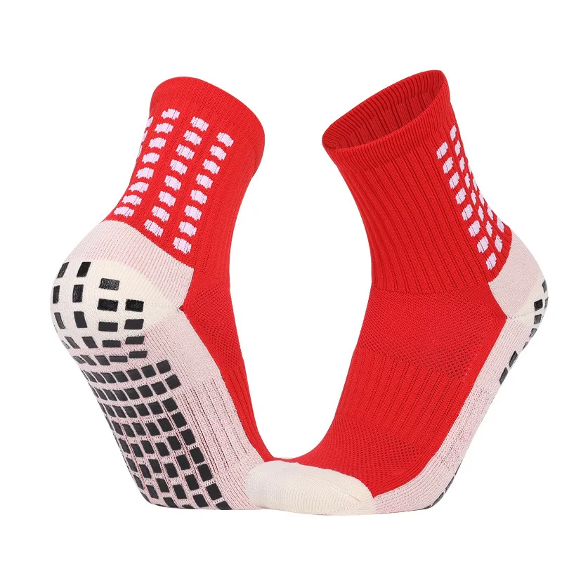Wholesale High Quality Anti Slip Non Slip Grip Sock Football Non Skid Athletic Sox with grips Sport Socks