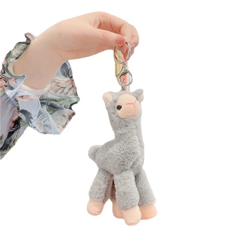 high quality EN71 certificated wholesale baby alpaca custom plush keychain