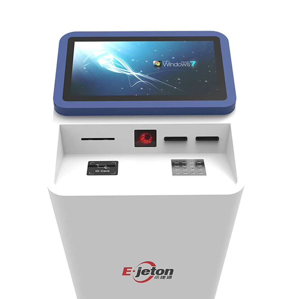 Multi Capacitive Touch Screen Print Queue Management System Kiosk With Printer