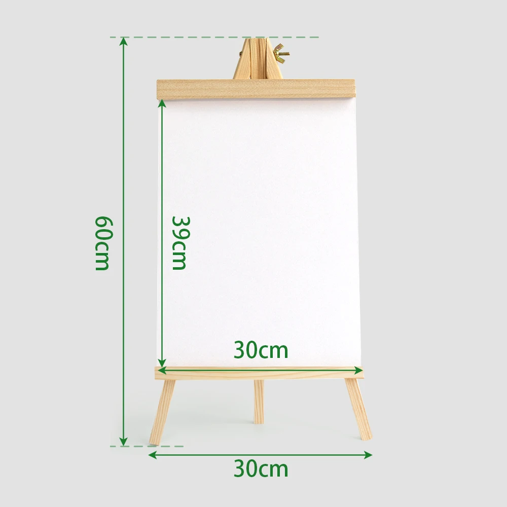 Wooden Dry Erase White Board Desktop Blackboard Sign Multifunctional Message Board For Home Office Commercial Store