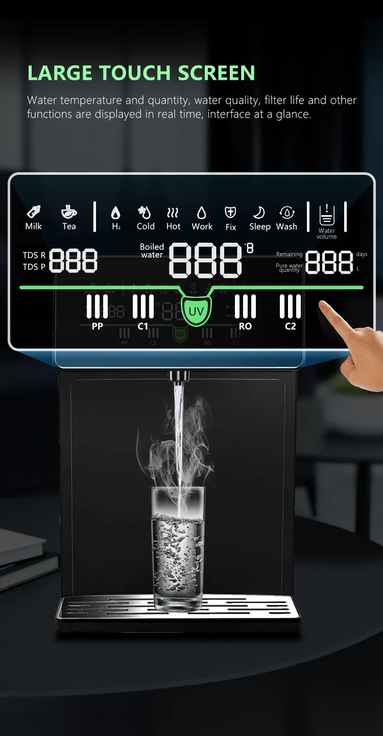 3 stages filtration pure water desktop 5L 5 liters huge water tank oem odm customization Chinese factory water dispenser