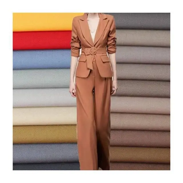 65% полиэфирная 35% хлопковая саржевая ткань TC окрашенная для спецодежды