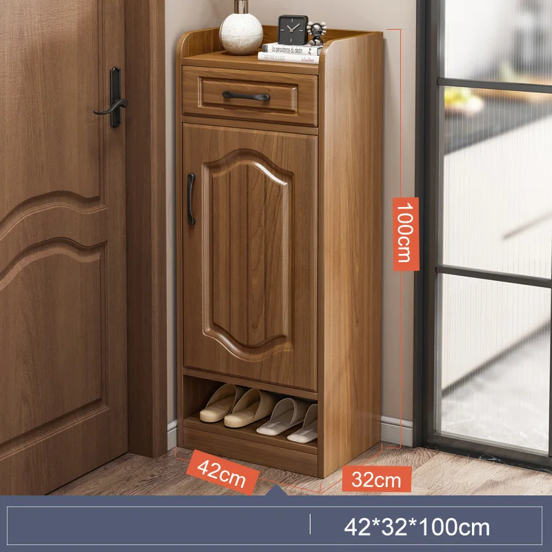 Small Apartment Entrance Shoe Cabinet Hallway Cabinet Narrow Size Simple Modern Household Economical Shoe Storage Rack