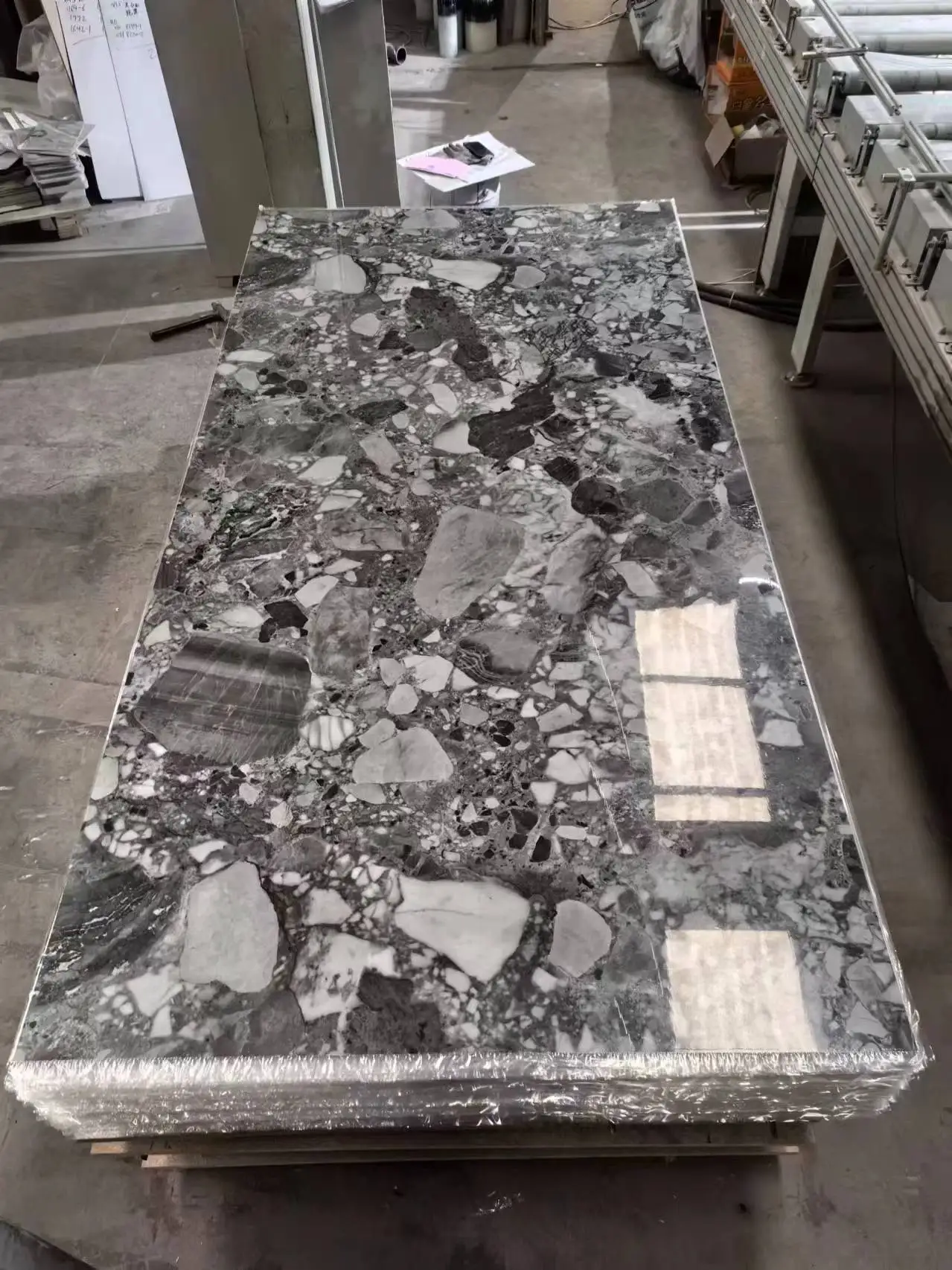 Modern UV Marble PVC Wall Panels Waterproof Sheet PVC Cladding Boards for TV Board 1-Year Warranty for Hotels and Halls