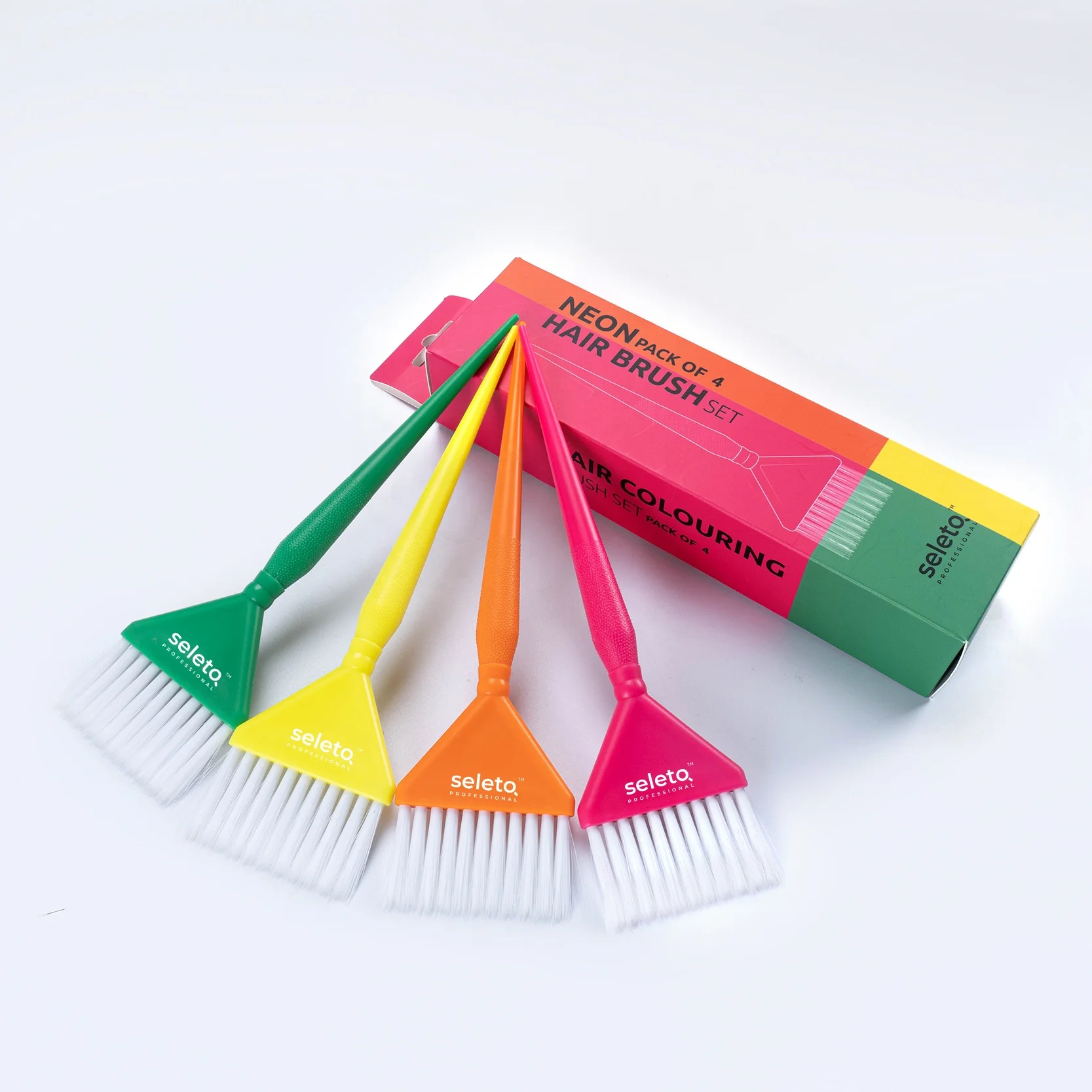 Экологичная неоновая щетина из натурального растительного волокна для парикмахерской, очень широкая кисть для окрашивания волос, для салона красоты