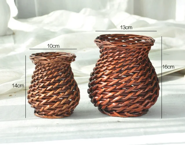 vase is placed Contracted creative wicker vase European vase furnishing articles Household adornment furnishing articles