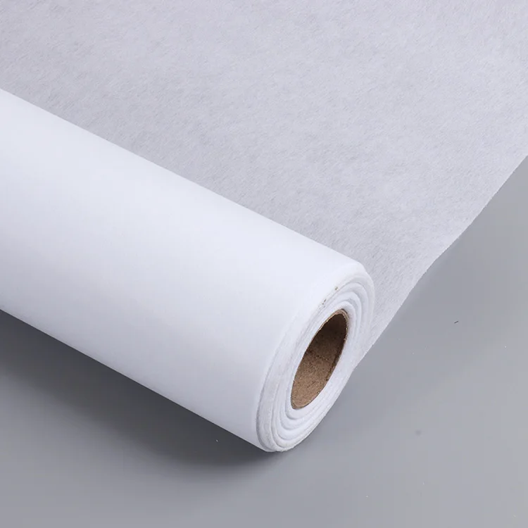 Clothing 100% polyester fusible interfacing roll gum stay 1025HF,1035HF,1040HF,1050HFcut away nonwoven interlining